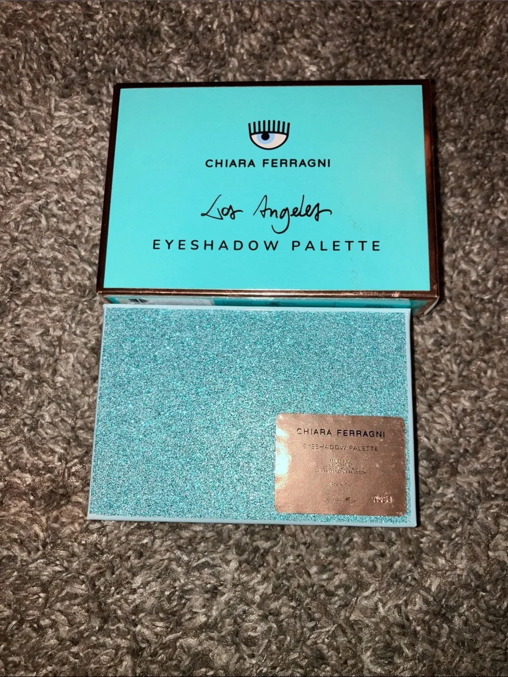 Chiara Ferragni Turquoise Glitter & Matte Eyeshadow Duo